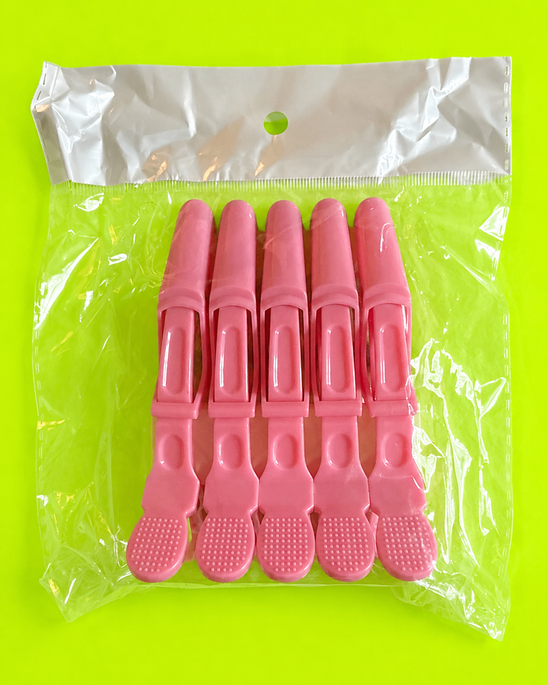 Pink sectioning hair clips 5 pack